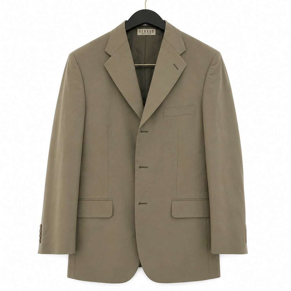 Louis Feraud Men’s Olive 100% Wool Blazer Sport Coat 39R 3 Button